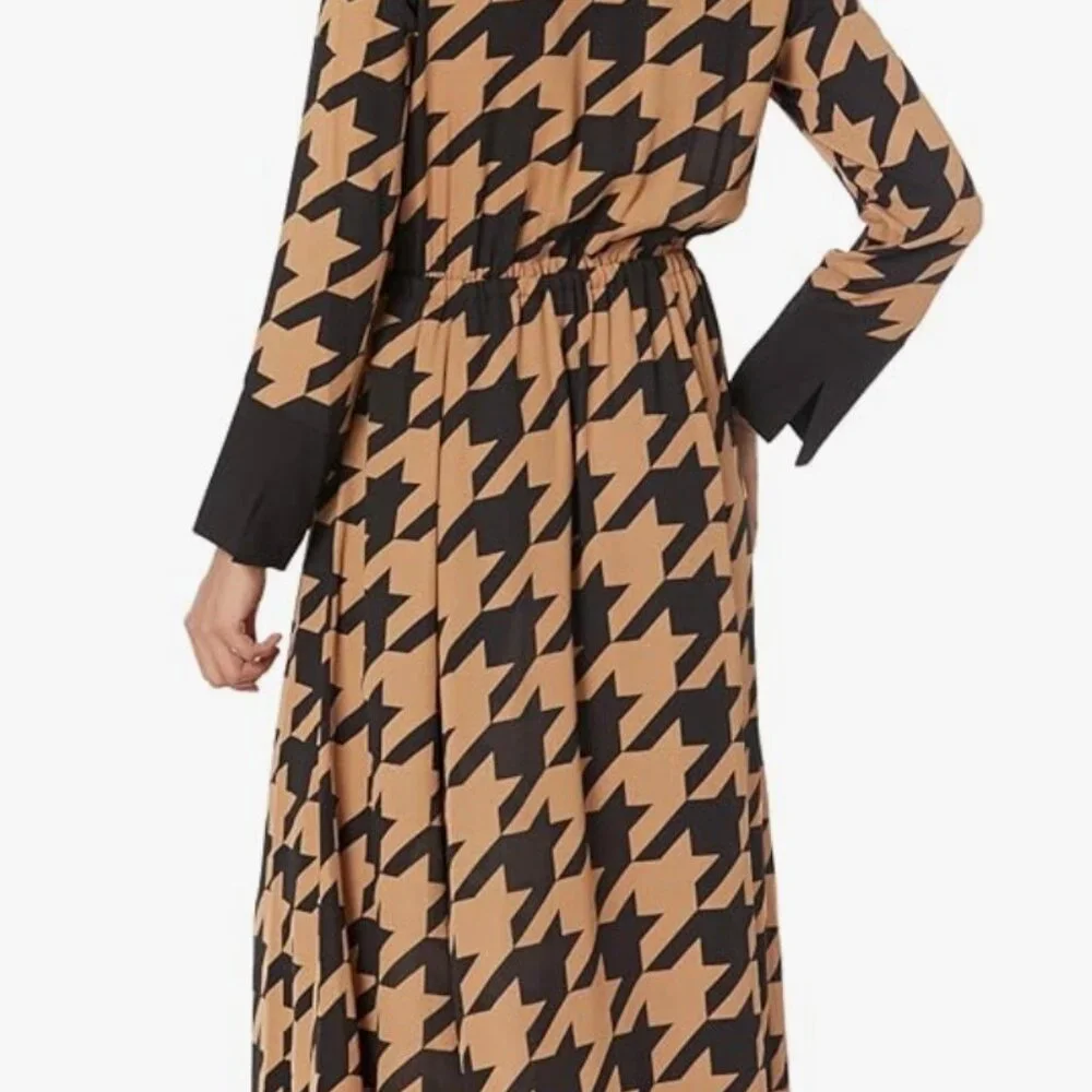 Anne Klein - Houndstooth Drawstring shirtdress - Size 16 - Picture 4 of 4